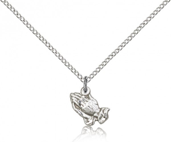 Praying Hands Medal - Sterling Silver