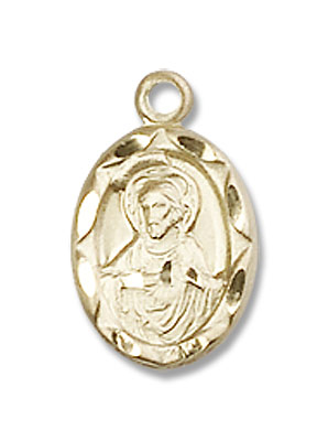 Charm Size Scapular Necklace - 14K Solid Gold
