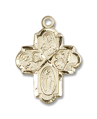 Women's Four-Way Medal - 14K Solid Gold