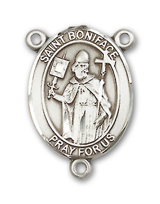 St. Boniface Rosary Centerpiece Sterling Silver or Pewter - Sterling Silver