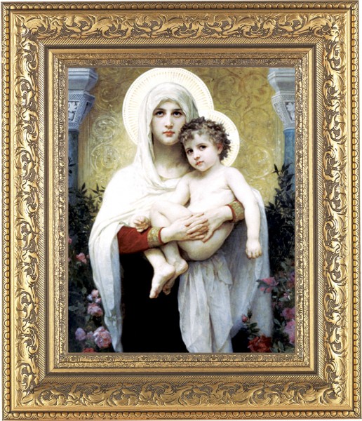 Madonna and Child with Halos 8x10 Framed Print Under Glass - #115 Frame