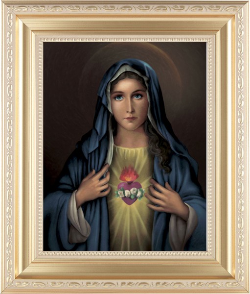 Immaculate Heart of Mary 8x10 Framed Print Under Glass - #138 Frame