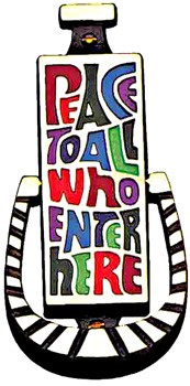 Peace To All Door Knocker - Multi-Color