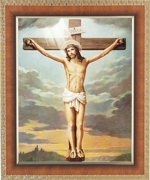 Christ's Crucifixion 8x10 Framed Print Under Glass - #122 Frame