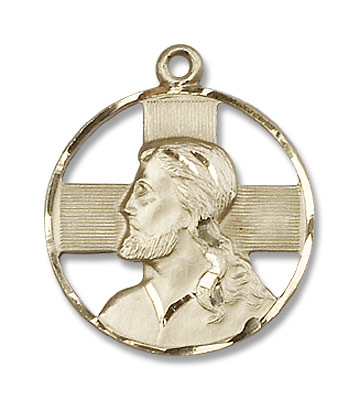 Head of Christ Pendant - 14K Solid Gold