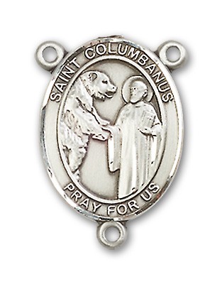 St. Columbanus Rosary Centerpiece Sterling Silver or Pewter - Sterling Silver