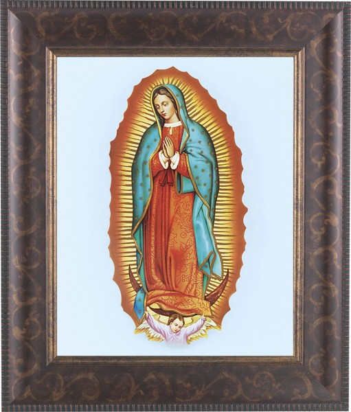 Our Lady of Guadalupe 8x10 Framed Print Under Glass - #124 Frame