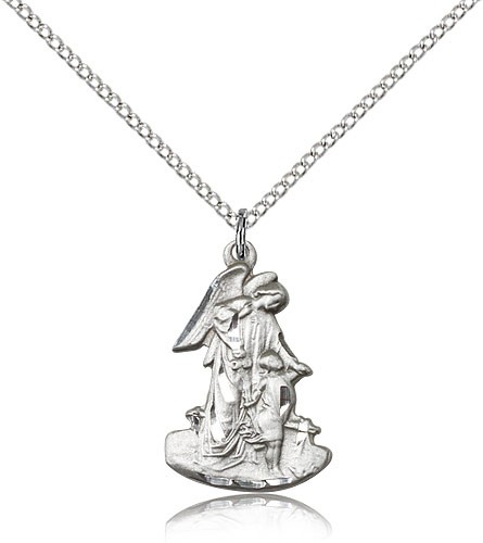 Guardian Angel Medal - Sterling Silver