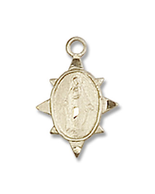 Petite Miraculous Star Medal - 14K Solid Gold