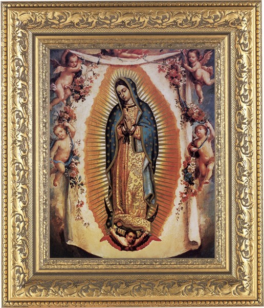 Our Lady of Guadalupe 8x10 Framed Print Under Glass - #115 Frame