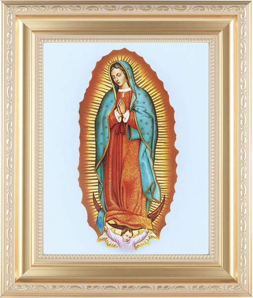 Our Lady of Guadalupe 8x10 Framed Print Under Glass - #138 Frame