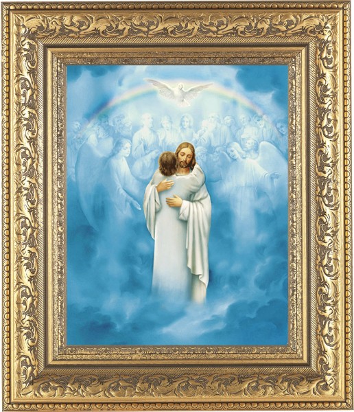 Jesus' Embrace at Heaven's Gate 8x10 Framed Print Under Glass - #115 Frame