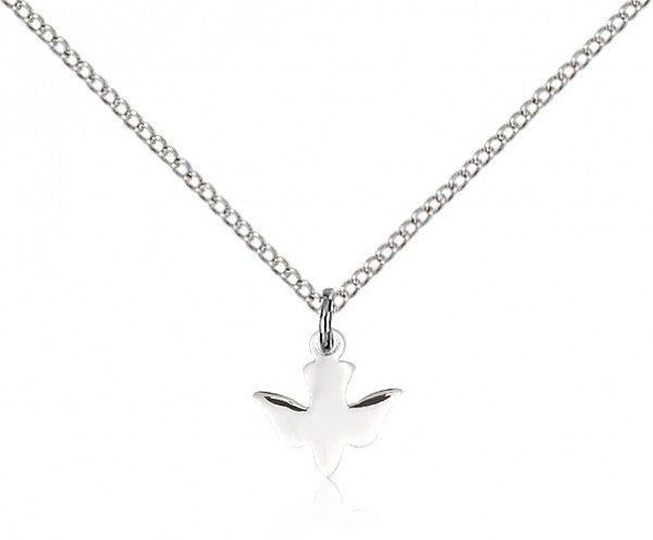 Girl's Petite Holy Spirit Medal - Sterling Silver