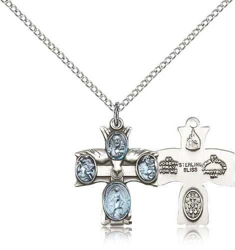 Women's Four-Way Medal - Silver | Blue