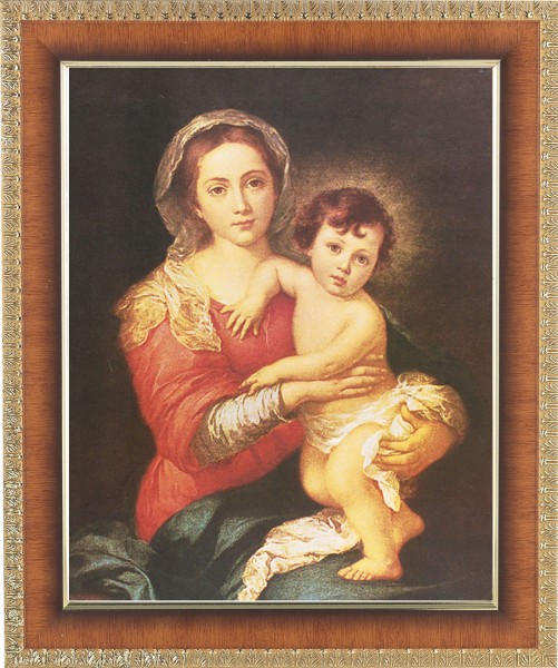 Madonna and Toddler Jesus 8x10 Framed Print Under Glass - #122 Frame