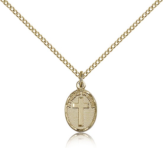 Petite Friend In Jesus Cross Pendant - 14KT Gold Filled