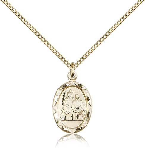 Women's Oval St. Raphael Medal - 14KT Gold Filled
