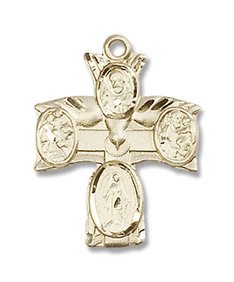 Women's Four-Way Medal - 14K Solid Gold
