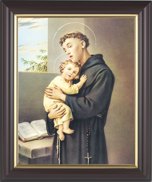 St. Anthony 8x10 Framed Print Under Glass - #133 Frame
