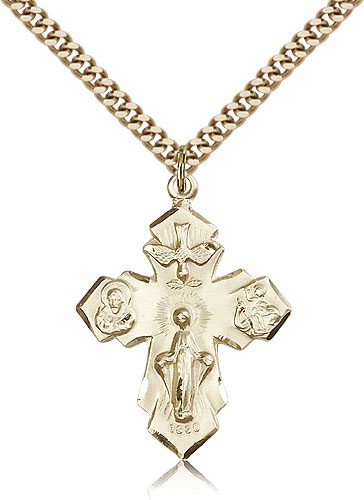 Four Way Medal - 14KT Gold Filled