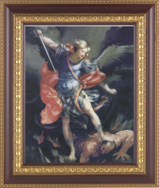 St. Michael 8x10 Framed Print Under Glass - #126 Frame