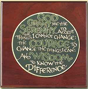 Serenity Prayer Keepsake Box - Cherry Wood
