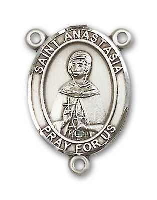 St. Anastasia Rosary Centerpiece Sterling Silver or Pewter - Sterling Silver