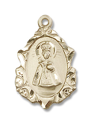 Infant of Prague Medal - 14K Solid Gold
