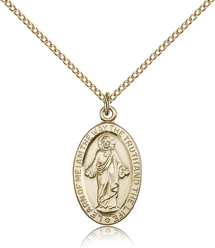 Women's Learn of Me Scapular Medal - 14KT Gold Filled