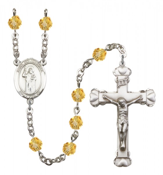 Women's St. Columbkille Birthstone Rosary - Topaz