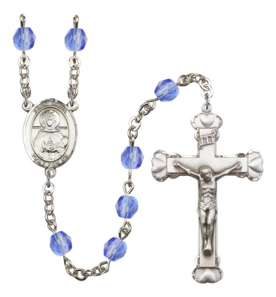 Women's St. Daria Birthstone Rosary - Sapphire