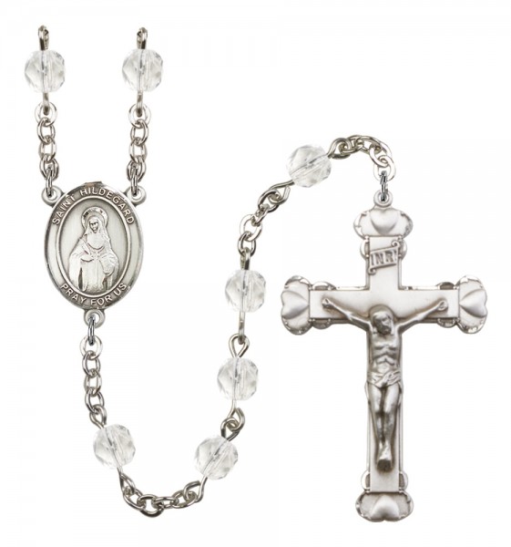 Women's St. Hildegard von Bingen Birthstone Rosary - Crystal