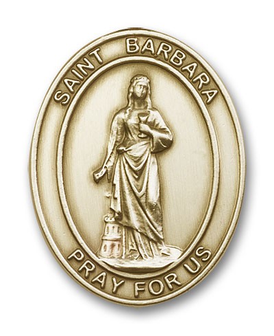 St. Barbara Visor Clip - Antique Gold