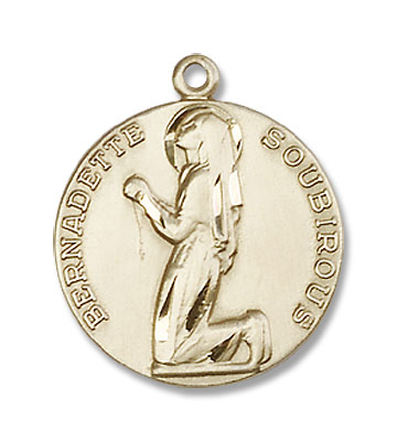 St. Bernadette Medal - 14K Solid Gold