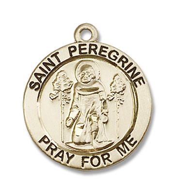 St. Peregrine Medal - 14K Solid Gold