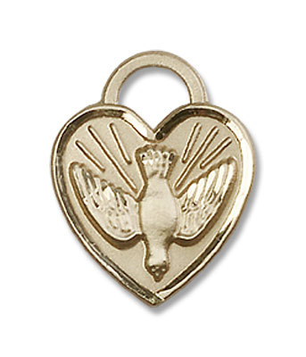 Confirmation Heart Pendant - 14K Solid Gold