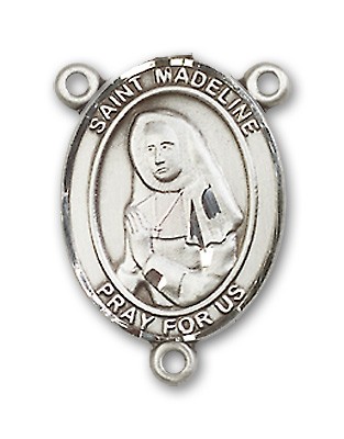 St. Madeline Sophie Barat Rosary Centerpiece Sterling Silver or Pewter - Sterling Silver
