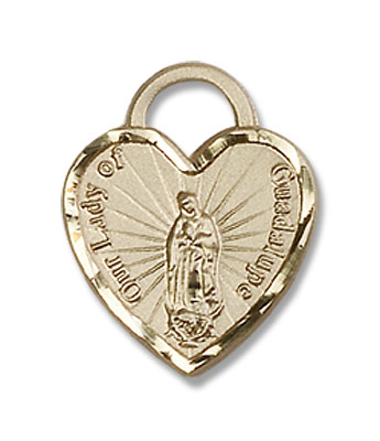 Our Lady of Guadalupe with Heart Medal - 14KT Gold Filled