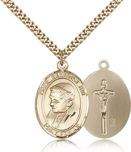 Pope Benedict XVI Medal - 14KT Gold Filled