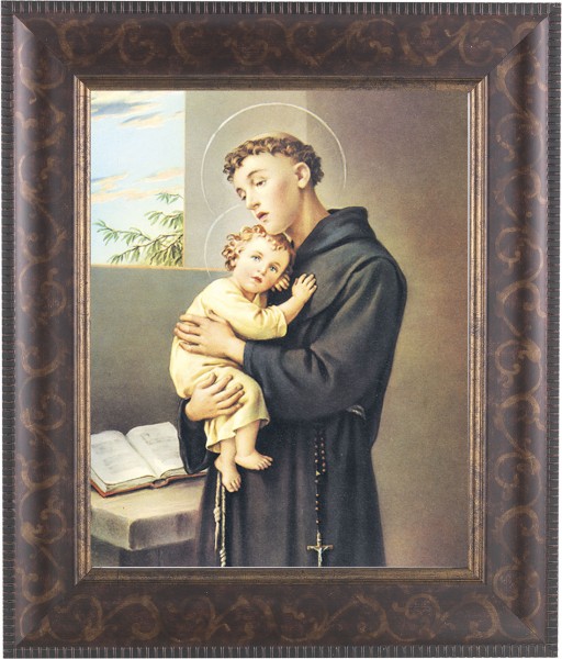St. Anthony 8x10 Framed Print Under Glass - #124 Frame