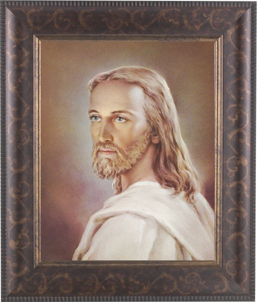 Portrait of Jesus 8x10 Framed Print Under Glass - #124 Frame