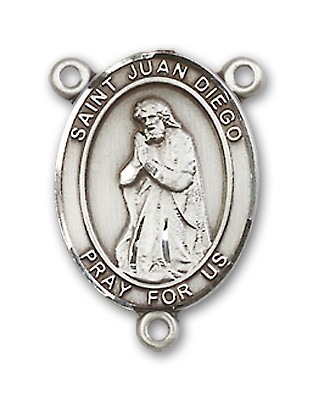 St. Juan Diego Rosary Centerpiece Sterling Silver or Pewter - Sterling Silver
