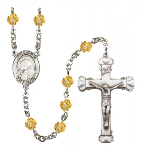 Women's St. Bruno Birthstone Rosary - Topaz