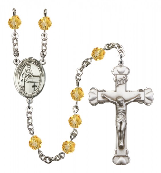 Women's Blessed Emilee Doultremont Birthstone Rosary - Topaz