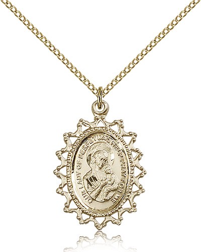Our Lady of Perpetual Help Medal - 14KT Gold Filled