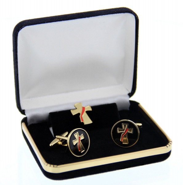 Deacon Cuff Link Set - Gold Tone