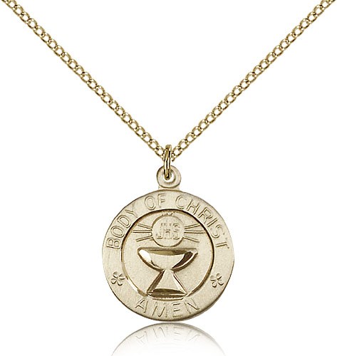 Youth Size The Body of Christ Medal - 14KT Gold Filled