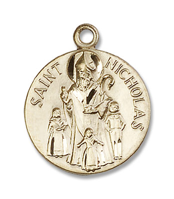 Women's St. Nicholas Medal - 14K Solid Gold
