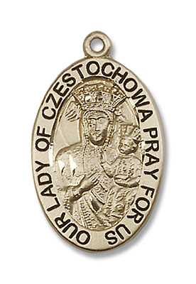 Our Lady of Czestochowa Medal - 14K Solid Gold