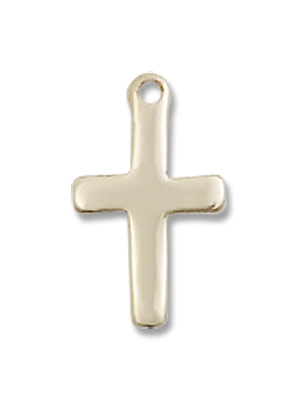 Baby Plain Cross Pendant - 14K Solid Gold